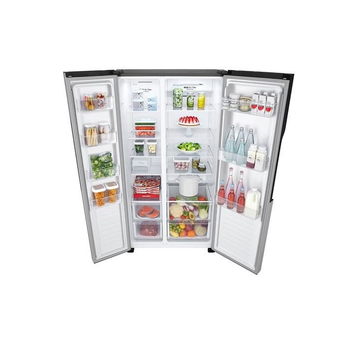 LG GC - B507PQAM Side By Side Fridge 508L Inverter Linear Cooling Silver | TBM Online