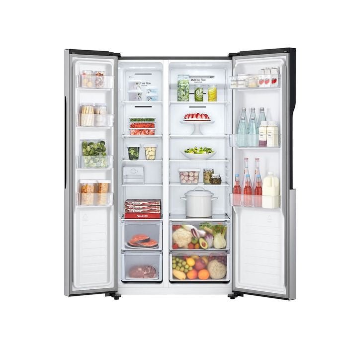 LG GC - B507PQAM Side By Side Fridge 508L Inverter Linear Cooling Silver | TBM Online