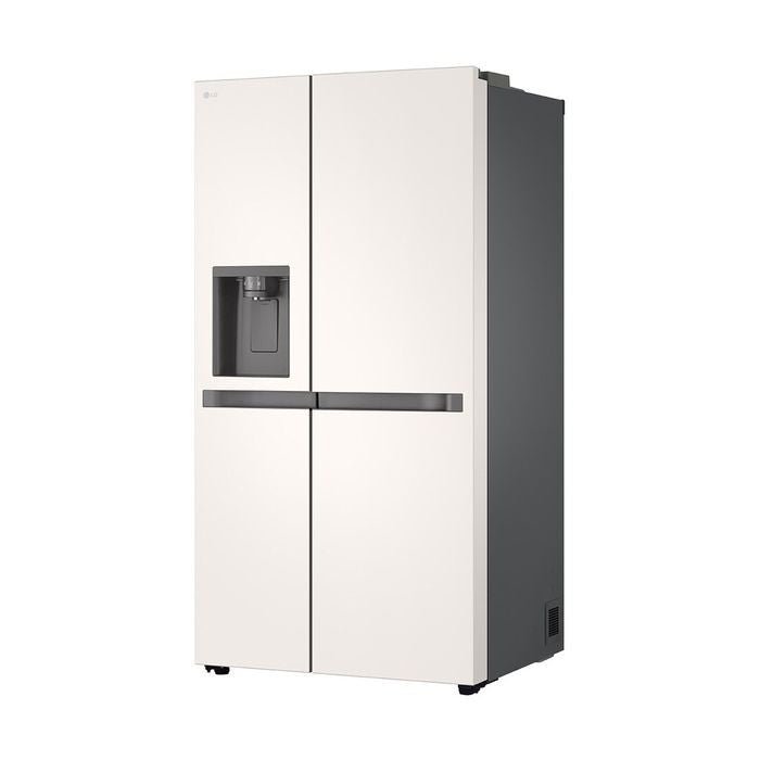 LG GC - L257KQKW Side By Side Fridge 635L Smart Inverter Linear Cooling Beige Metal | TBM Online
