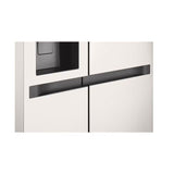 LG GC - L257KQKW Side By Side Fridge 635L Smart Inverter Linear Cooling Beige Metal | TBM Online