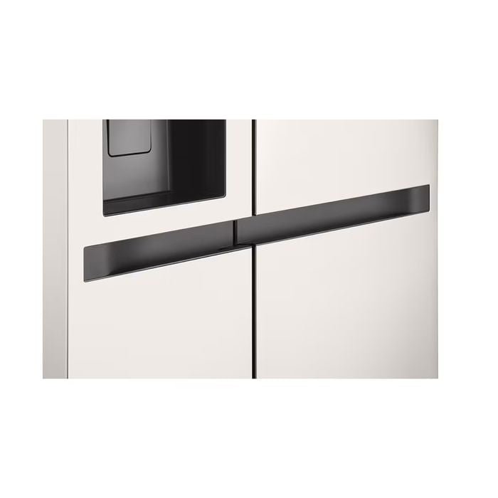 LG GC - L257KQKW Side By Side Fridge 635L Smart Inverter Linear Cooling Beige Metal | TBM Online