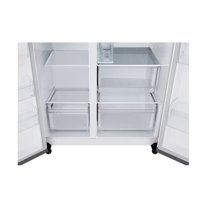 LG GC - L257KQKW Side By Side Fridge 635L Smart Inverter Linear Cooling Beige Metal | TBM Online