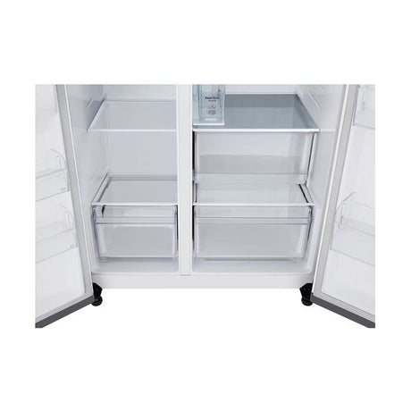 LG GC - L257KQKW Side By Side Fridge 635L Smart Inverter Linear Cooling Beige Metal | TBM Online
