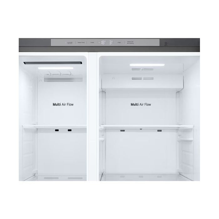 LG GC - L257KQKW Side By Side Fridge 635L Smart Inverter Linear Cooling Beige Metal | TBM Online