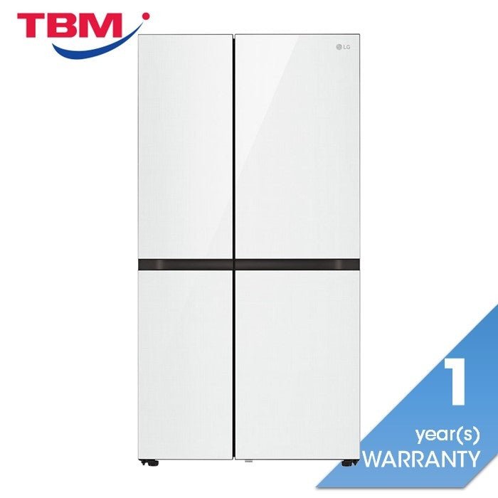 LG GC - M257CGFL Side By Side Fridge Smart Inverter Wifi N635L White Glass | TBM Online