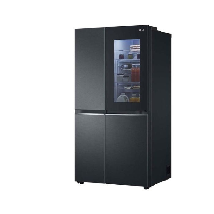 LG GC - V257CQFW Side By Side Fridge 655L Inverter Linear Hygiene Fresh Matte Black | TBM Online