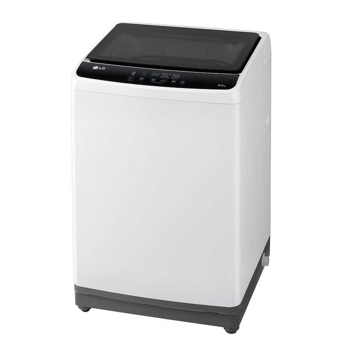 LG T2108NT1W1 Top Load Washer 8.0kg Non - Inverter Tempered Glass Lid | TBM Online