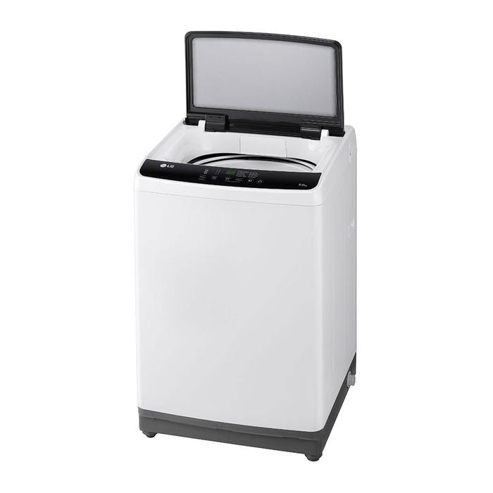 LG T2108NT1W1 Top Load Washer 8.0kg Non - Inverter Tempered Glass Lid | TBM Online