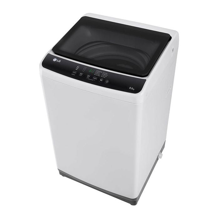 LG T2108NT1W1 Top Load Washer 8.0kg Non - Inverter Tempered Glass Lid | TBM Online