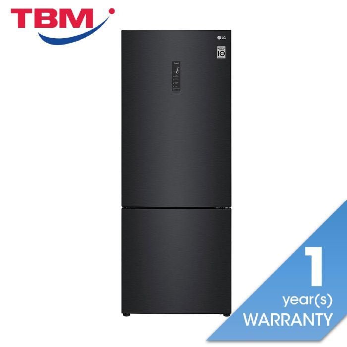 LG GC - B569NQCM 2 Doors Fridge 455L Trimless Tempered Glass Shelf Matte Black | TBM Online