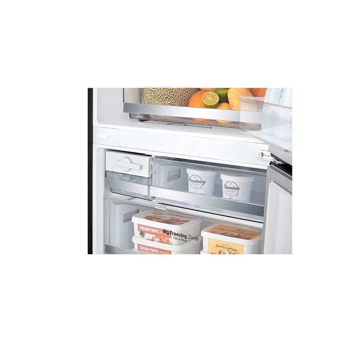 LG GC - B569NQCM 2 Doors Fridge 455L Trimless Tempered Glass Shelf Matte Black | TBM Online