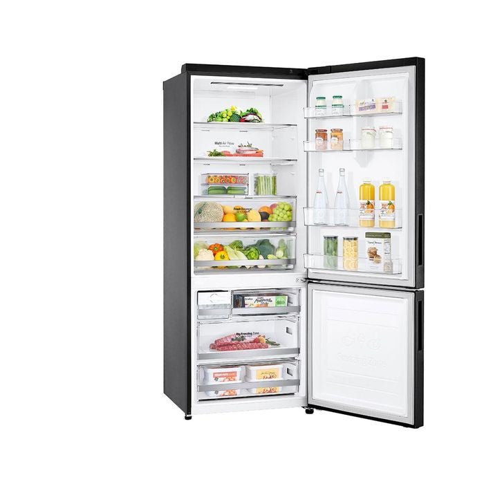 LG GC - B569NQCM 2 Doors Fridge 455L Trimless Tempered Glass Shelf Matte Black | TBM Online