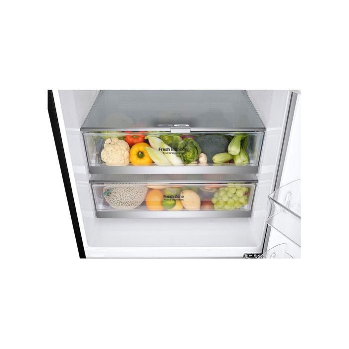 LG GC - B569NQCM 2 Doors Fridge 455L Trimless Tempered Glass Shelf Matte Black | TBM Online