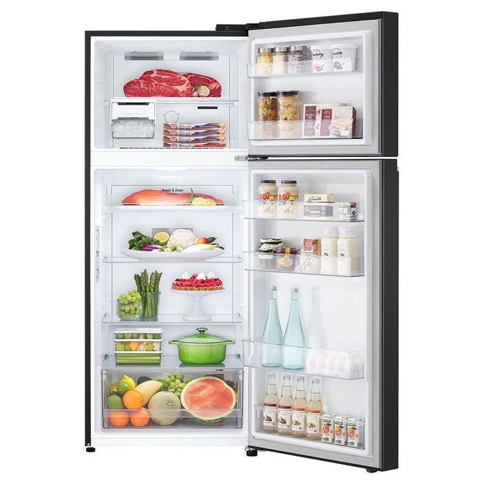 LG GN - B372PQBK 2 Doors Fridge Top Freezer 375L | TBM Online