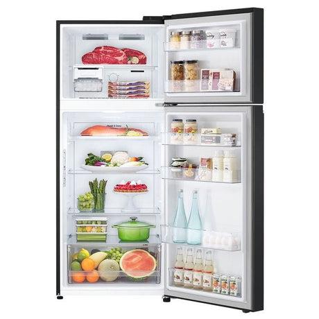 LG GN - B372PQBK 2 Doors Fridge Top Freezer 375L | TBM Online