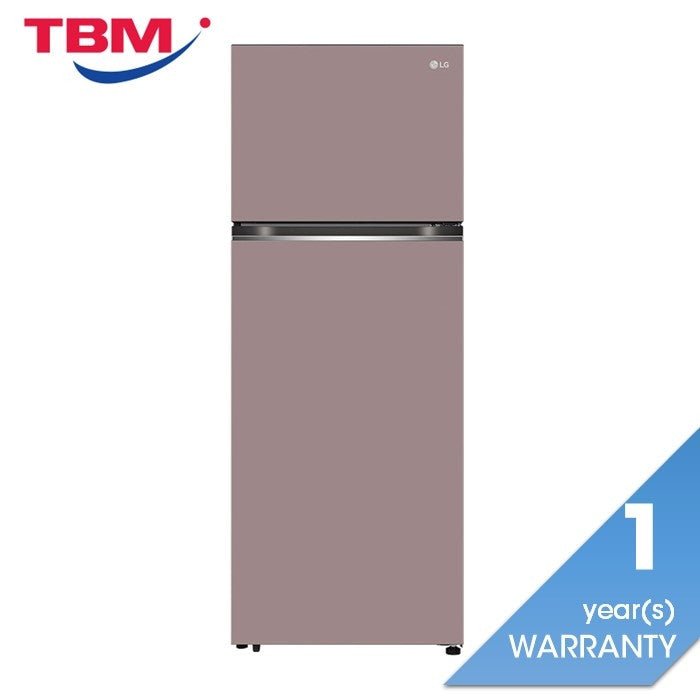 LG GN-B452PPFK 2 Doors Fridge 461L Smart Inverter Linear Cooling Clay Pink | TBM Online