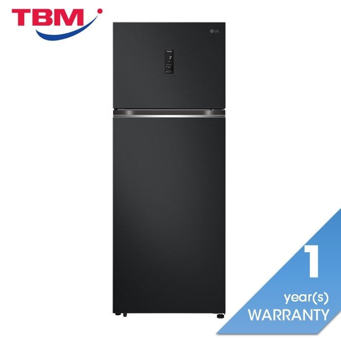 LG GN-B452PQBK 2 Doors Fridge 461L Smart Inverter Linear Cooling Matte Black | TBM Online