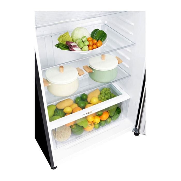 LG GN - C702SGGM 2 Doors Fridge 506L Inverter Linear Black Glass | TBM Online