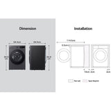 LG F2515RNEG Washer Dryer 15kg/8kg With AI Direct Drive And Turbowash | TBM Online