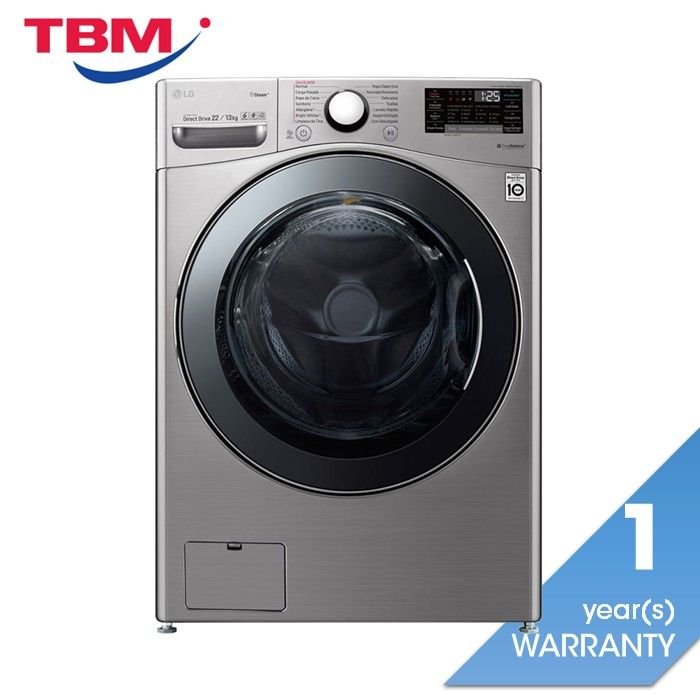 LG F2720RVTV Front Load Washer 20.0 kg Dryer Steam Inverter Direct Drive 6 Motion Turbo Wash Smart Thinq 10.0 kg | TBM Online