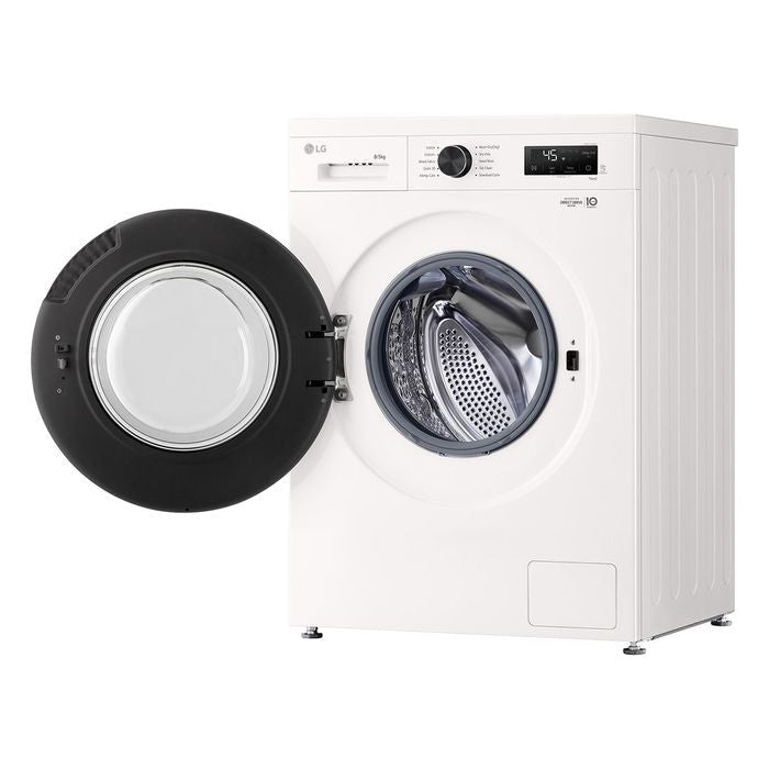 LG FB1208R5W Front Load Washer 8kg Dryer 5kg Tempered Glass Door Inverter White | TBM Online