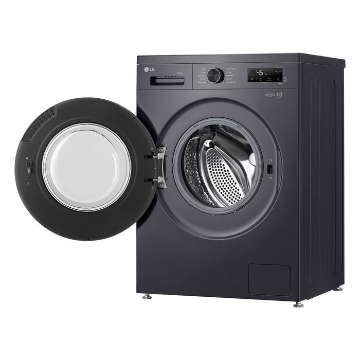 LG FB1209R5M Front Load Washer 9kg Dryer 5kg Tempered Glass Door Inverter Matte Black | TBM Online
