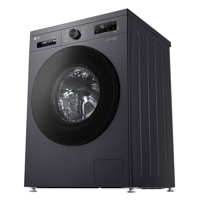LG FB1209R5M Front Load Washer 9kg Dryer 5kg Tempered Glass Door Inverter Matte Black | TBM Online