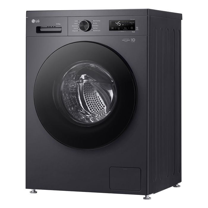 LG FB1209R5M Front Load Washer 9kg Dryer 5kg Tempered Glass Door Inverter Matte Black | TBM Online