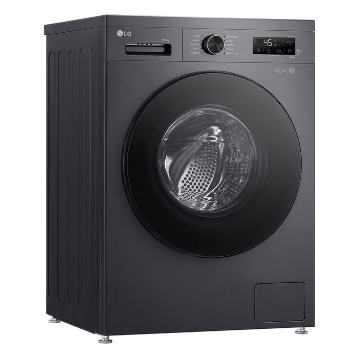 LG FB1209R5M Front Load Washer 9kg Dryer 5kg Tempered Glass Door Inverter Matte Black | TBM Online