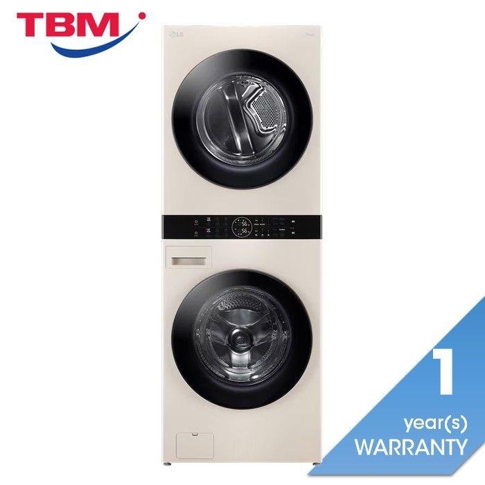 LG WT1410NHEE 14.0kg Objet Washtower Washer 10.0kg Dryer Beige | TBM Online