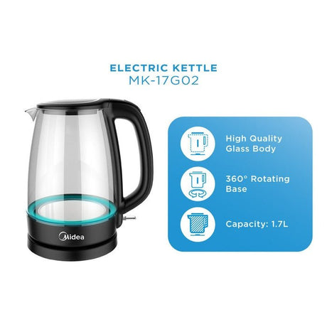 Midea MK-17G02 Electric Jug Kettle 1.7L | TBM Online