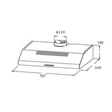 Midea MCH - 76MSS Slim Hood Suction 900M3/H | TBM Online