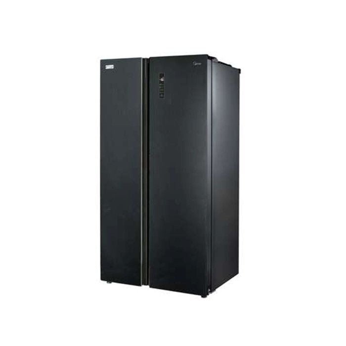 Midea MSS - 582WEGBI Side - By - Side Fridge 522L Inverter Black Glass Door | TBM Online