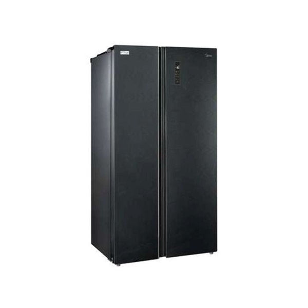 Midea MSS - 582WEGBI Side - By - Side Fridge 522L Inverter Black Glass Door | TBM Online