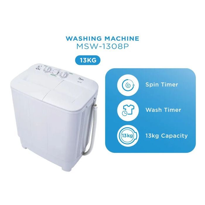 Midea MSW - 1308P Top Load Washer Semi - Auto 13.0kg | TBM Online