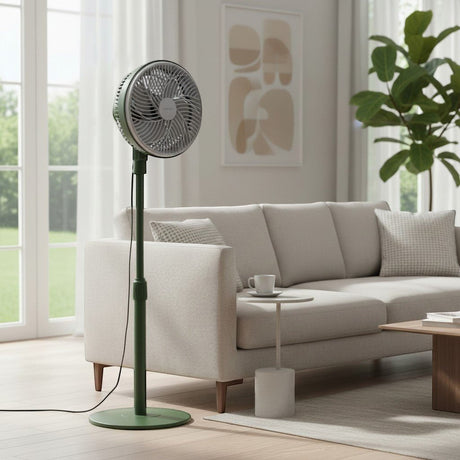 Elba ESF - FT1004(GN) 10" 5 Fan Blades Stand Fan Green | TBM Online