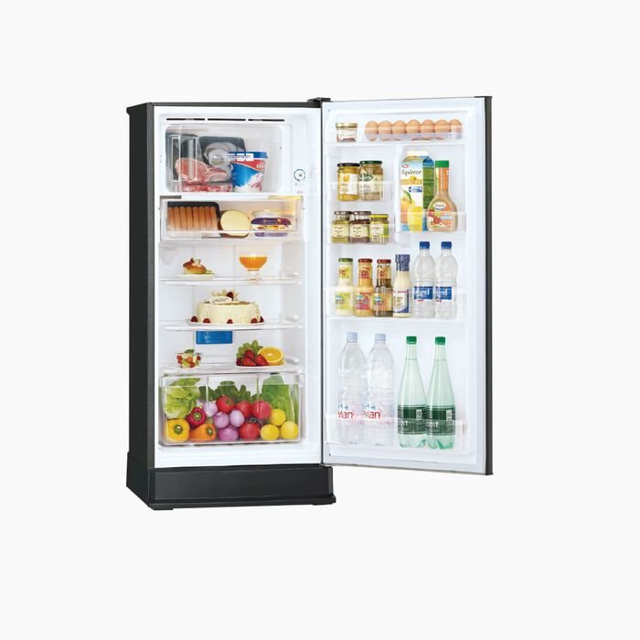 Mitsubishi MR18PA - OB Fridge Single Door G180L Anti Bacteria Cooling System Black | TBM Online