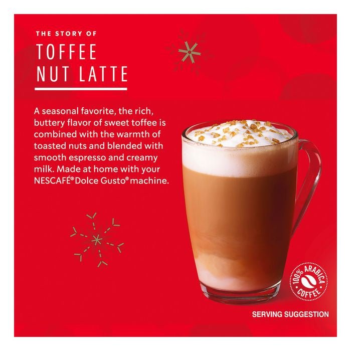 Nescafe Dolce Gusto 12549375 White Toffee Nut Latte Capsules | TBM Online