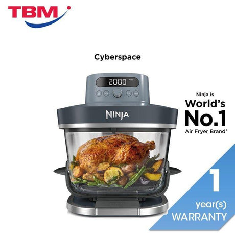 [NEW] Ninja AS101SMBL CRISPi Pro Glass Air Fryer PFAS FREE, Temperature Control - Cyberspace [Medium & XL Containers] | TBM Online