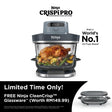[NEW] Ninja AS101SMBL CRISPi Pro Glass Air Fryer PFAS FREE, Temperature Control - Cyberspace [Medium & XL Containers] | TBM Online