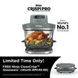 [NEW] Ninja AS101SMGY CRISPi Pro Glass Air Fryer PFAS FREE, Temperature Control - Ash Grey [Medium & XL Containers] | TBM Online