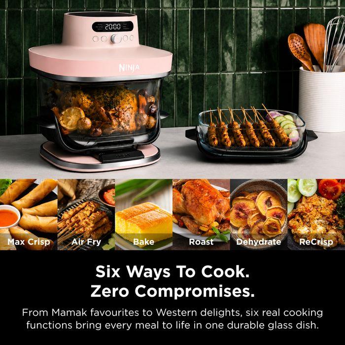 [NEW] Ninja AS101SMGY CRISPi Pro Glass Air Fryer PFAS FREE, Temperature Control - Ash Grey [Medium & XL Containers] | TBM Online