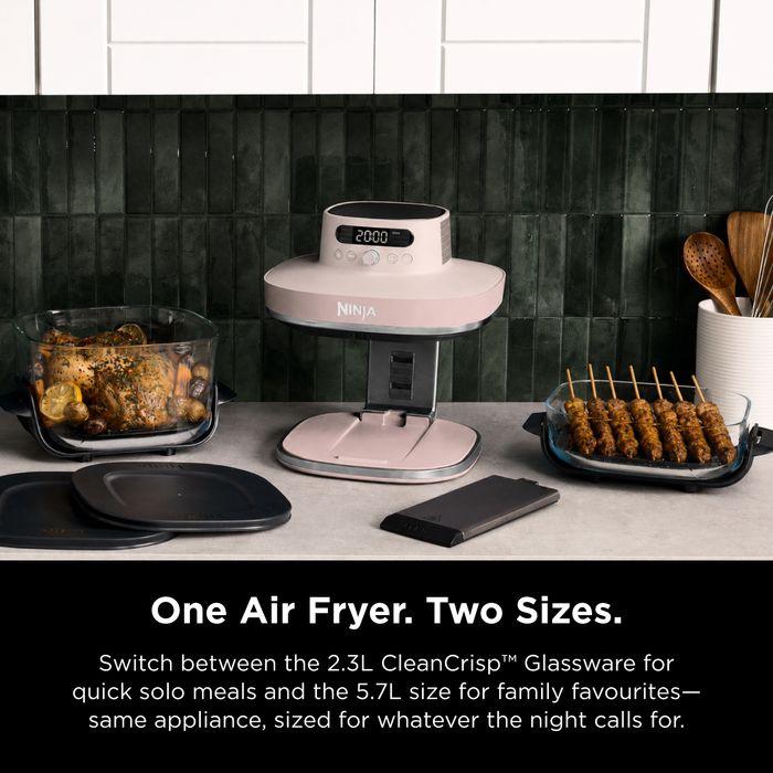 [NEW] Ninja AS101SMGY CRISPi Pro Glass Air Fryer PFAS FREE, Temperature Control - Ash Grey [Medium & XL Containers] | TBM Online