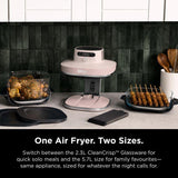 [NEW] Ninja AS101SMPK CRISPi Pro Glass Air Fryer PFAS FREE, Temperature Control - Rose Quartz [Medium & XL Containers] | TBM Online