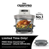 [NEW] Ninja AS101SMWH CRISPi Pro Glass Air Fryer PFAS FREE, Temperature Control - Bone White [Medium & XL Containers] | TBM Online