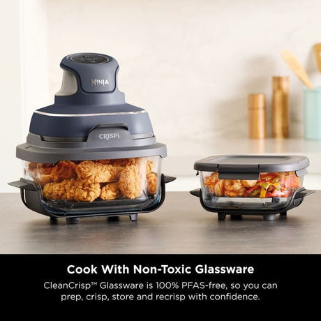 Ninja FN101SMGYFOC Air Fryer Crispi Cyberspace + Medium Batch Container | TBM Online