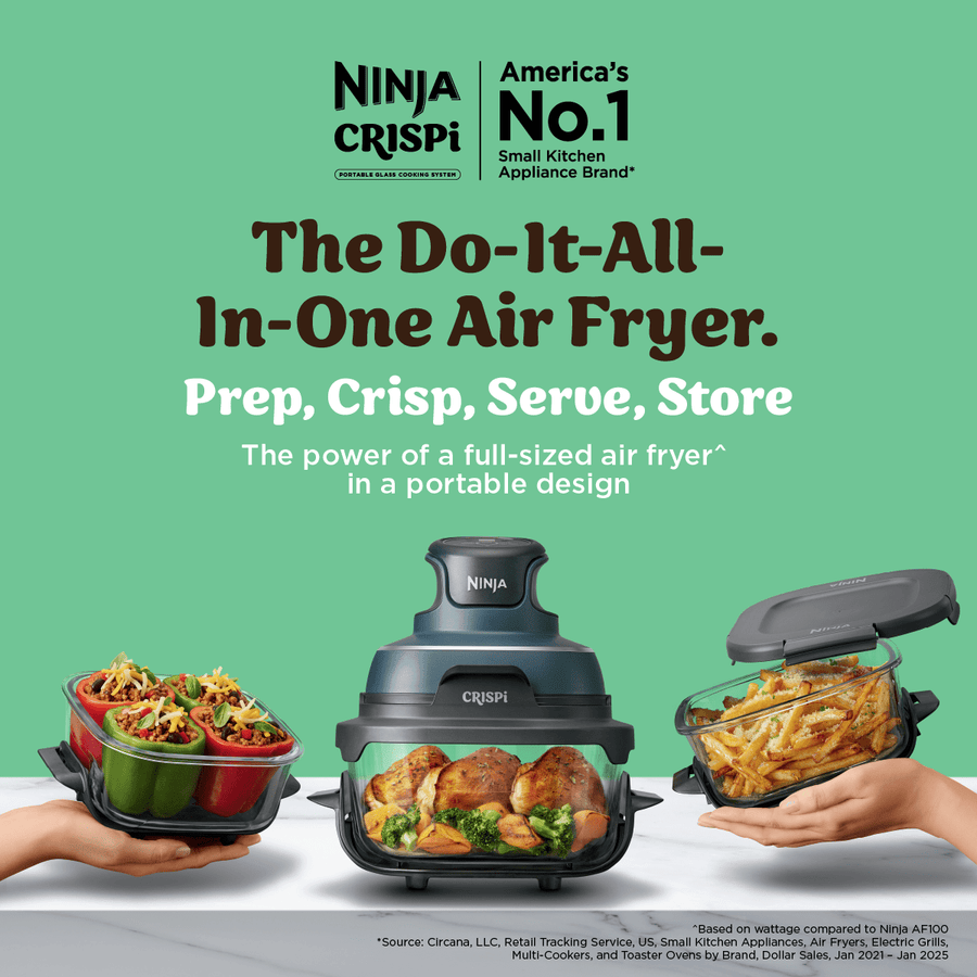 Ninja FN101SMGYFOC Air Fryer Crispi Cyberspace + Medium Batch Container | TBM Online