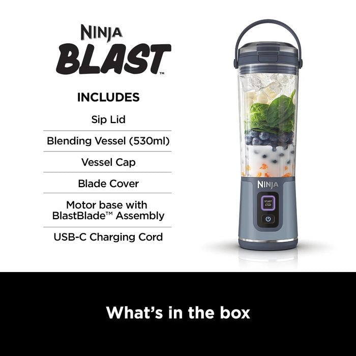 Ninja BC151 BLACK Blast Portable Blender 0.79kg Black | TBM Online