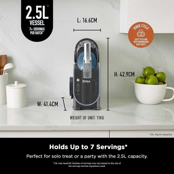 Ninja SLUSHi Frozen Drink Maker (FS301SMFOC) Artic Blue/Grey | TBM Online