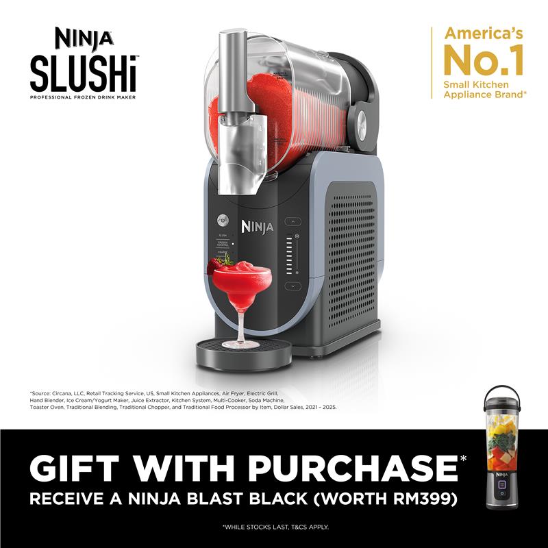 Ninja SLUSHi Frozen Drink Maker (FS301SMFOC) Artic Blue/Grey | TBM Online